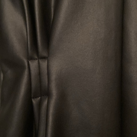 EXPRESS Puff Sleeve Vegan Leather Dress NEW - Picture 5 of 5